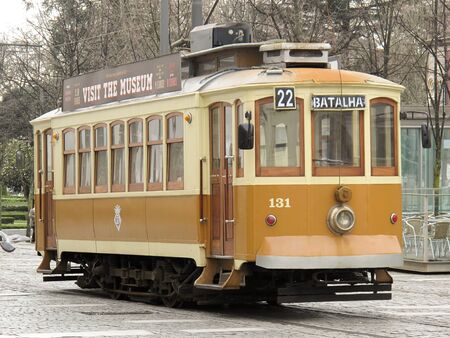 Porto, Portugal - January 29, 2013: Old tram line 22 of Porto.のeditorial素材