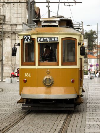 Porto, Portugal - January 29, 2013: Old tram line 22 of Porto.のeditorial素材