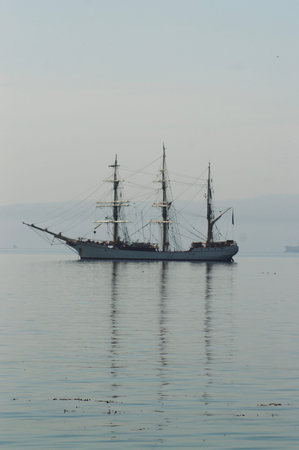 a sailboat in the pacific ocean south of chile