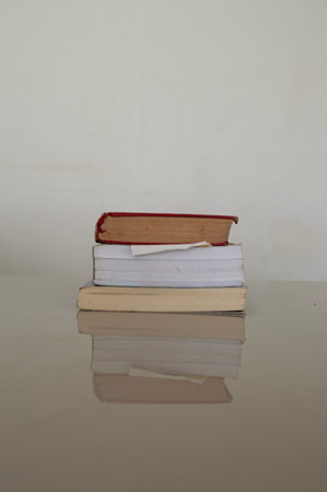 some books on a table