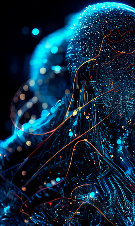a quantum computer of the future generated with artificial intelligence