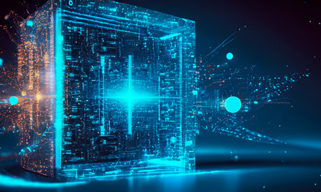 a quantum computer of the future generated with artificial intelligence