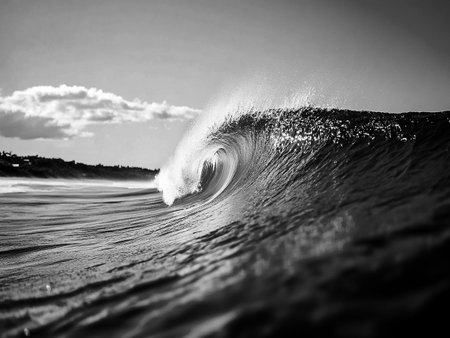 some waves in the pacific oceanの写真素材