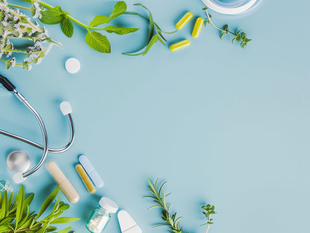 medicinal products made from medicinal plantsの写真素材