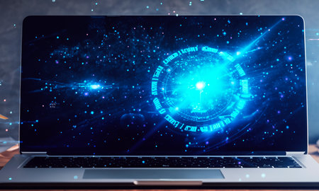 a quantum computer of the future generated with artificial intelligenceの写真素材