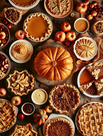 various desserts for thanksgiving dayの写真素材