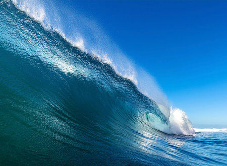 a beautiful wave in the ocean