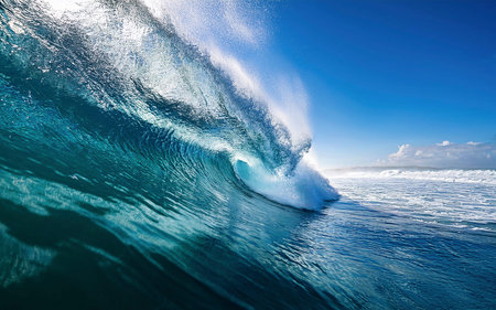 a beautiful wave in the pacific ocean