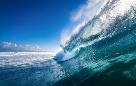 a beautiful wave in the pacific ocean