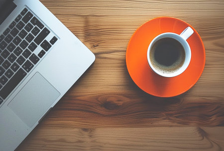 a coffee on a desk