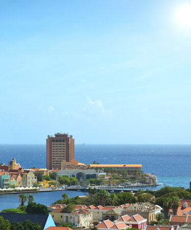 the island of Curacao in the Caribbean Seaの写真素材