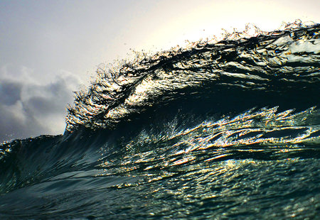 A wave in the Caribbean Sea in Venezuela