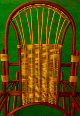 element of a wicker furniture from a rodの写真素材