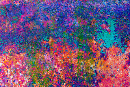 rusty metal with the peeled-off paintの写真素材