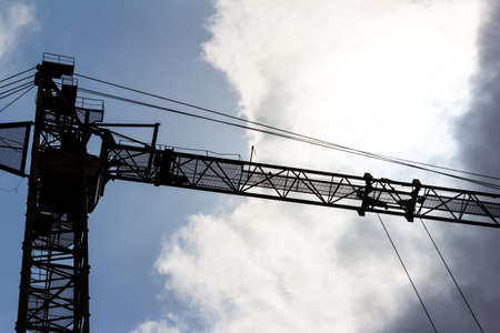 silhouette of an arrow of a tower 

craneの写真素材