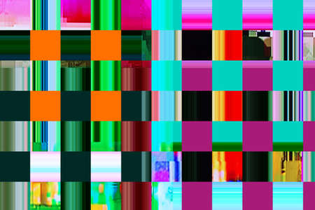 colorful abstract background texture. glitches, distortion on the screen broadcast digital TV satellite channelsの写真素材