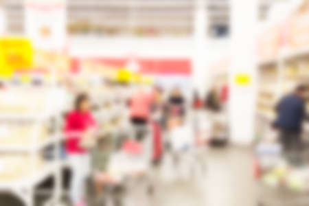 A blurred abstract background can be an illustration to an article about shopping centers, supermarkets and hypermarketsの写真素材