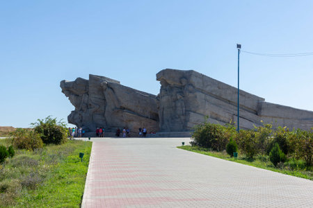 Kerch, Russia - 13 August 2019:  the memorial complex of the adzhimushkay quarries in Kerchのeditorial素材
