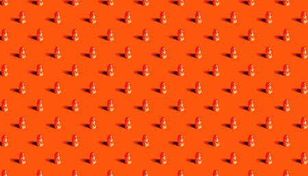 background pattern texture with earplugs on an orange backgroundの写真素材