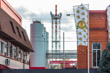 Maykop, Russia - October 25, 2022: the Maikopsky brewery enterpriseのeditorial素材