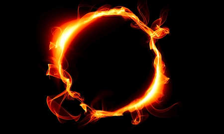 Ring consisting of a fire. The magical thing. Fantasyの写真素材