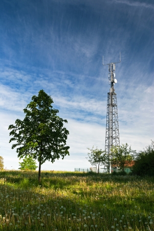 Transmission tower, transmitting stationの写真素材