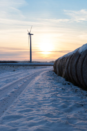 Wind Farm on a cold winter day