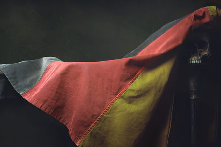 Vanitas of the german Flag with Skull