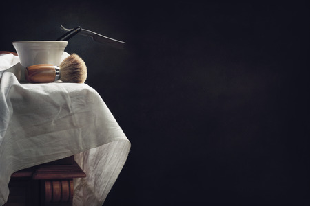 Shaving Tools on Vanityの写真素材