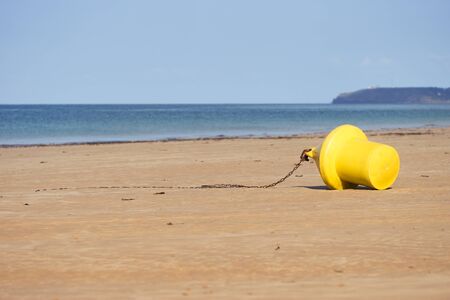 on the Beach of Portbail, France, Normand at low tideの写真素材