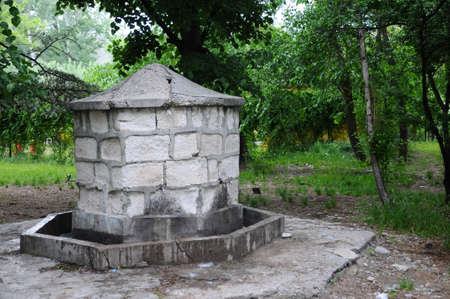 An old fountainの写真素材