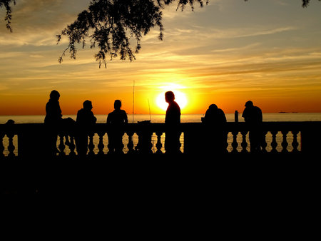 Sunset Colonia del Sacramento Uruguayの写真素材