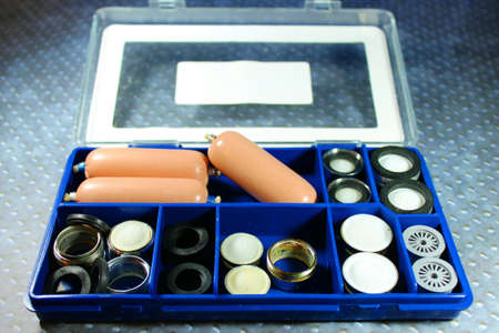 Sausage in the toolboxの写真素材