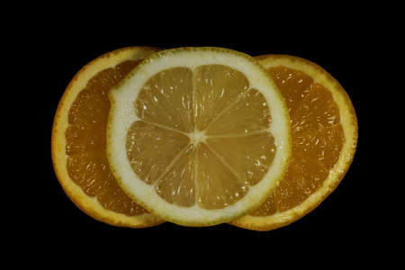 Orange   lemon slices vitaminの写真素材