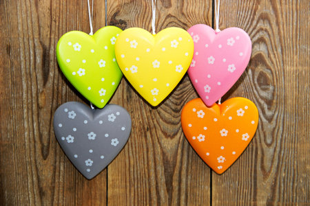 Heart on wooden wall