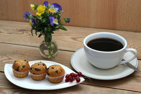 Kaffee und Magdalenasの写真素材