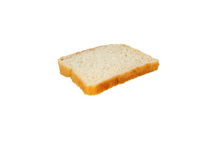 Slide of bread isolated on white background