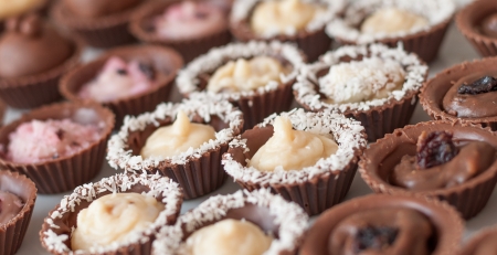 Close of Chocolate Truffles  Shallow DOFの写真素材