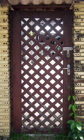 see through wood doorの写真素材