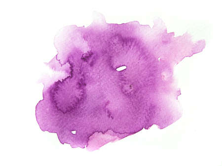 Abstract blue watercolor background texture on white,hand painted on paperの写真素材