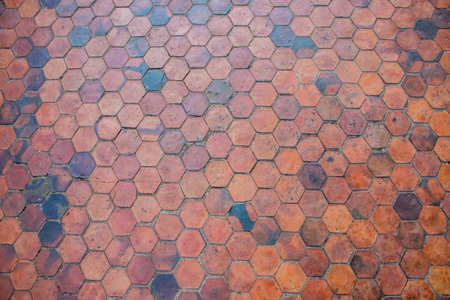 The light that shines on the floor brick