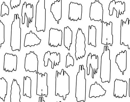 seamless pattern abstract printed pencil doodle and brush strokesのイラスト素材