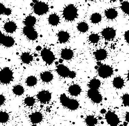 black and white seamles pattern of blottedのイラスト素材