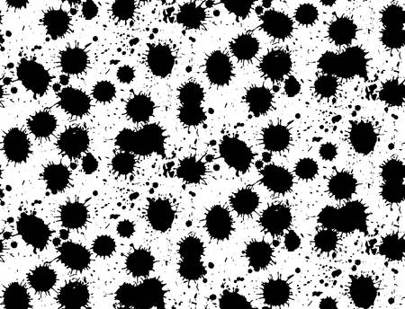 black and white seamles pattern of blottedのイラスト素材