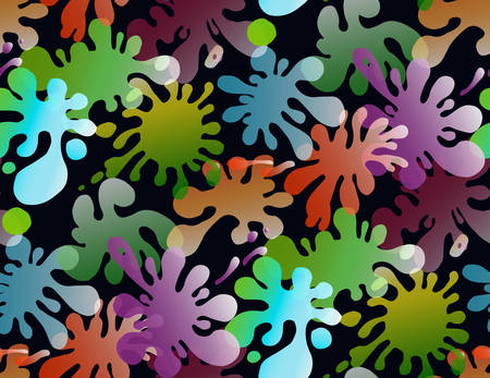 Colorful blots Seamless Pattern.のイラスト素材