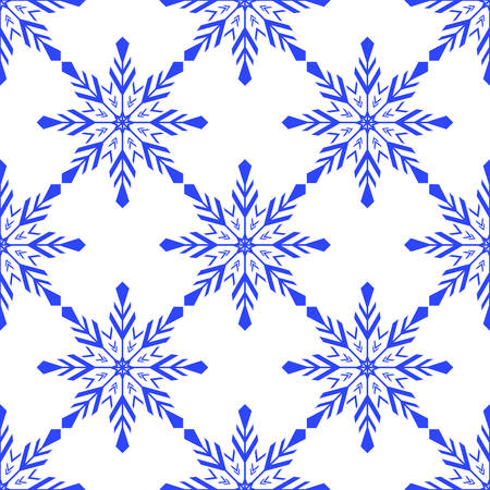 Seamless  pattern  snowflakesのイラスト素材
