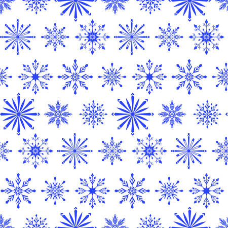 Seamless  pattern  snowflakesのイラスト素材