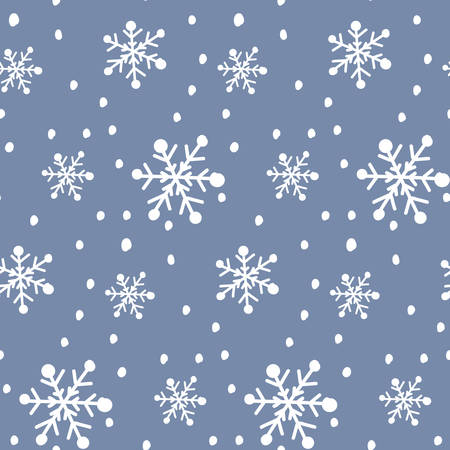 Seamless  pattern  snowflakesのイラスト素材