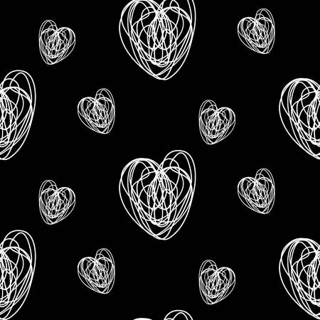 Seamless pattern with  hearts. Vector illustration.のイラスト素材