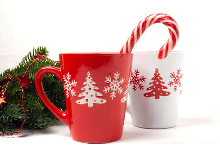 New year, Christmas, cocoa, lollipopの写真素材